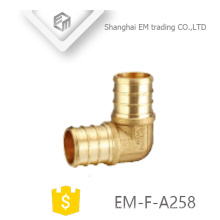 EM-F-A258 Brass plumbing 90-degree Round Tooth male union elbow adapter